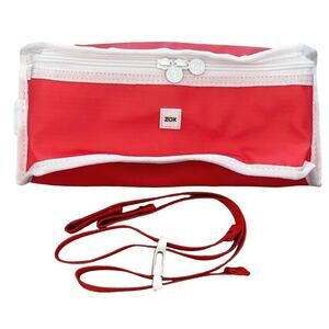 Zox Red Daily Capsule Fanny Pack Sack Bag White Trim Red Straps Number 24